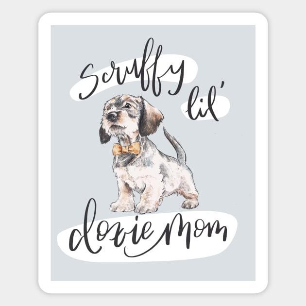 Scruffy Doxie Mom Magnet by stuckyillustration